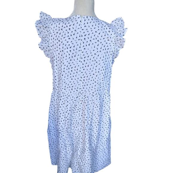 Nwt Loft faux wrap ruffle‎ sleeve dress cotton size 10 - Picture 2 of 7